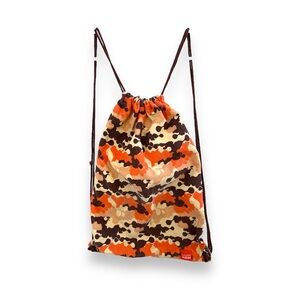 Y2K Vintage Truth Orange Tobacco Use Campaign Merch Digi Camo Drawstring Pack